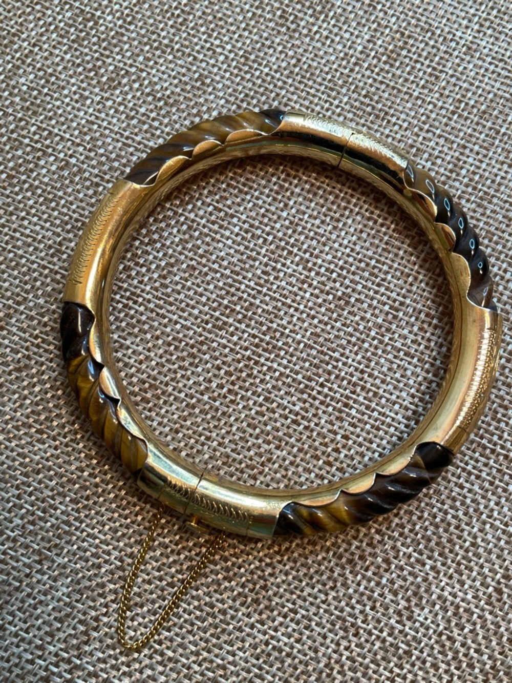 Vintage Chinese Tiger’s Eye Bangle Bracelet